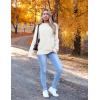 Zeagoo Women’s 2025 Fall Turtleneck Sweaters Trendy Loose Long Sleeve Knit Pullover Jumper Tops(A-white)