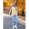 Zeagoo Women’s 2025 Fall Turtleneck Sweaters Trendy Loose Long Sleeve Knit Pullover Jumper Tops(Beige)