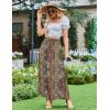 Zeagoo Women’s 2026 Boho Floral Skirt Casual Elastic High Waist Maxi Skirts Flowy A Line Beach Long Skirt with Side Pockets(Ethnic)