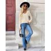 Zeagoo Women’s 2026 Fall V Neck Sweater Trendy Long Sleeve Casual Lightweight Ribbed Knit Pullover Tops(Apricot)