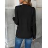 Zeagoo Women’s 2026 Fall V Neck Sweater Trendy Long Sleeve Casual Lightweight Ribbed Knit Pullover Tops(Black)