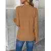 Zeagoo Women’s 2026 Fall V Neck Sweater Trendy Long Sleeve Casual Lightweight Ribbed Knit Pullover Tops(Brown)