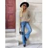 Zeagoo Women’s 2026 Fall V Neck Sweater Trendy Long Sleeve Casual Lightweight Ribbed Knit Pullover Tops(Coffee)