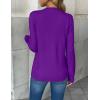 Zeagoo Women’s 2026 Fall V Neck Sweater Trendy Long Sleeve Casual Lightweight Ribbed Knit Pullover Tops(Dark Purple)