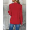 Zeagoo Women’s 2026 Fall V Neck Sweater Trendy Long Sleeve Casual Lightweight Ribbed Knit Pullover Tops(Merry Chrismas)