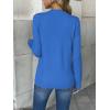 Zeagoo Women’s 2026 Fall V Neck Sweater Trendy Long Sleeve Casual Lightweight Ribbed Knit Pullover Tops(Sky Blue)