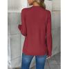 Zeagoo Women’s 2026 Fall V Neck Sweater Trendy Long Sleeve Casual Lightweight Ribbed Knit Pullover Tops(Wine Red)