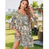 Zeagoo Womens Boho Dresses Casual Beach Summer Dress Tassel Tie Neck 3/4 Long Sleeve Mini Sundress 2026 Floral Print Cover Up(Colorful Mz453)