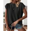 Zeagoo Women’s Cap Sleeve Sweater Vest Crew Neck Sleeveless Casual Knit Tops 2024 Summer Clothes S-XXL(Black)