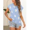 Zeagoo Women’s Cap Sleeve Sweater Vest Crew Neck Sleeveless Casual Knit Tops 2024 Summer Clothes S-XXL(Blue Daisy)