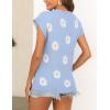 Zeagoo Women’s Cap Sleeve Sweater Vest Crew Neck Sleeveless Casual Knit Tops 2024 Summer Clothes S-XXL(Blue Daisy)