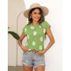 Zeagoo Women’s Cap Sleeve Sweater Vest Crew Neck Sleeveless Casual Knit Tops 2024 Summer Clothes S-XXL(Green Daisy)