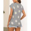 Zeagoo Women’s Cap Sleeve Sweater Vest Crew Neck Sleeveless Casual Knit Tops 2024 Summer Clothes S-XXL(Grey Daisy)