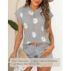 Zeagoo Women’s Cap Sleeve Sweater Vest Crew Neck Sleeveless Casual Knit Tops 2024 Summer Clothes S-XXL(Grey Daisy)