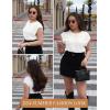 Zeagoo Women’s Cap Sleeve Sweater Vest Crew Neck Sleeveless Casual Knit Tops 2024 Summer Clothes S-XXL(White)