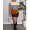 Zeagoo Women’s Cap Sleeve Sweater Vest Crew Neck Sleeveless Casual Knit Tops 2024 Summer Clothes S-XXL(Z-grey Caramel)