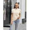 Zeagoo Women’s Cap Sleeve Sweaters Vest Crew Neck Knit Sweater Tops 2025 Casual Summer Sleeveless T Shirt(Apricot)