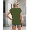 Zeagoo Women’s Cap Sleeve Sweaters Vest Crew Neck Knit Sweater Tops 2025 Casual Summer Sleeveless T Shirt(Army Green)