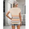 Zeagoo Women’s Cap Sleeve Sweaters Vest Crew Neck Knit Sweater Tops 2025 Casual Summer Sleeveless T Shirt(Colorful Stripe)