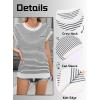 Zeagoo Women’s Cap Sleeve Sweaters Vest Crew Neck Knit Sweater Tops 2025 Casual Summer Sleeveless T Shirt(Stripe Blue)