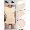 Zeagoo Women’s Cap Sleeve Sweaters Vest Crew Neck Knit Sweater Tops 2025 Casual Summer Sleeveless T Shirt(White)
