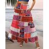 Zeagoo Womens Casual Maxi Skirts for Women 2026 High Waist Boho Skirts Floral Printed Long Flowy Skirt with Pockets(Boho-printed)