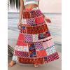 Zeagoo Womens Casual Maxi Skirts for Women 2026 High Waist Boho Skirts Floral Printed Long Flowy Skirt with Pockets(Boho-printed)
