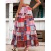 Zeagoo Womens Casual Maxi Skirts for Women 2026 High Waist Boho Skirts Floral Printed Long Flowy Skirt with Pockets(Boho-printed)