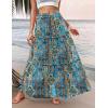Zeagoo Womens Casual Maxi Skirts for Women 2026 High Waist Boho Skirts Floral Printed Long Flowy Skirt with Pockets(Boho-printed-02)