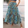 Zeagoo Womens Casual Maxi Skirts for Women 2026 High Waist Boho Skirts Floral Printed Long Flowy Skirt with Pockets(Boho-printed-02)