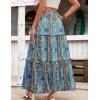Zeagoo Womens Casual Maxi Skirts for Women 2026 High Waist Boho Skirts Floral Printed Long Flowy Skirt with Pockets(Boho-printed-02)