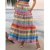 Zeagoo Womens Casual Maxi Skirts for Women 2026 High Waist Boho Skirts Floral Printed Long Flowy Skirt with Pockets(Boho-printed-03)