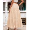 Zeagoo Womens Casual Maxi Skirts for Women 2026 High Waist Boho Skirts Floral Printed Long Flowy Skirt with Pockets(Cracker Khaki)