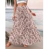 Zeagoo Womens Casual Maxi Skirts for Women 2026 High Waist Boho Skirts Floral Printed Long Flowy Skirt with Pockets(Floral-printed-02)