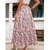 Zeagoo Womens Casual Maxi Skirts for Women 2026 High Waist Boho Skirts Floral Printed Long Flowy Skirt with Pockets(Floral-printed-02)