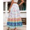 Zeagoo Womens Casual Maxi Skirts for Women 2026 High Waist Boho Skirts Floral Printed Long Flowy Skirt with Pockets(Floral-printed-03)