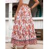 Zeagoo Womens Casual Maxi Skirts for Women 2026 High Waist Boho Skirts Floral Printed Long Flowy Skirt with Pockets(Floral-printed-04)
