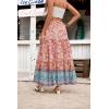 Zeagoo Womens Casual Maxi Skirts for Women 2026 High Waist Boho Skirts Floral Printed Long Flowy Skirt with Pockets(Floral-printed-05)