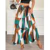 Zeagoo Womens Casual Maxi Skirts for Women 2026 High Waist Boho Skirts Floral Printed Long Flowy Skirt with Pockets(Multicolor)