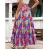 Zeagoo Womens Casual Maxi Skirts for Women 2026 High Waist Boho Skirts Floral Printed Long Flowy Skirt with Pockets(Multicolor-02)