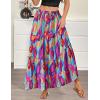 Zeagoo Womens Casual Maxi Skirts for Women 2026 High Waist Boho Skirts Floral Printed Long Flowy Skirt with Pockets(Multicolor-02)