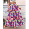 Zeagoo Womens Casual Maxi Skirts for Women 2026 High Waist Boho Skirts Floral Printed Long Flowy Skirt with Pockets(Multicolor-02)