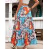 Zeagoo Womens Casual Maxi Skirts for Women 2026 High Waist Boho Skirts Floral Printed Long Flowy Skirt with Pockets(Multicolor-03)