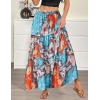 Zeagoo Womens Casual Maxi Skirts for Women 2026 High Waist Boho Skirts Floral Printed Long Flowy Skirt with Pockets(Multicolor-03)