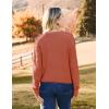 Zeagoo Women’s Crew Neck Cropped Sweater 2025 Fall Long Sleeve Chunky Knit Pullover Sweater Tops(Rust)