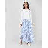 Zeagoo Womens Flowy Pleated Skirts A Line Elastic High Waisted Midi Skirt Boho Casual Long Skirts Brown Leaf Print XXL(Pat4)
