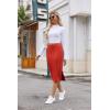 Zeagoo Womens Knit Midi Skirts Casual Pencil Skirt High Waisted Long Skirt with Slit Elegant Work Office Skirts(Tr)