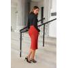 Zeagoo Womens Knit Midi Skirts Casual Pencil Skirt High Waisted Long Skirt with Slit Elegant Work Office Skirts(Tr)