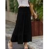 Zeagoo Women’s Long Maxi Skirts Tiered Elastic High Waist Boho Double Layered Print A-Line Casual Midi Dress(Black)