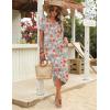Zeagoo Womens Maxi Summer Dress with Pockets Casual Short Sleeve Sundress Trendy 2026 Curve Hem Long Dress(Red Floral)